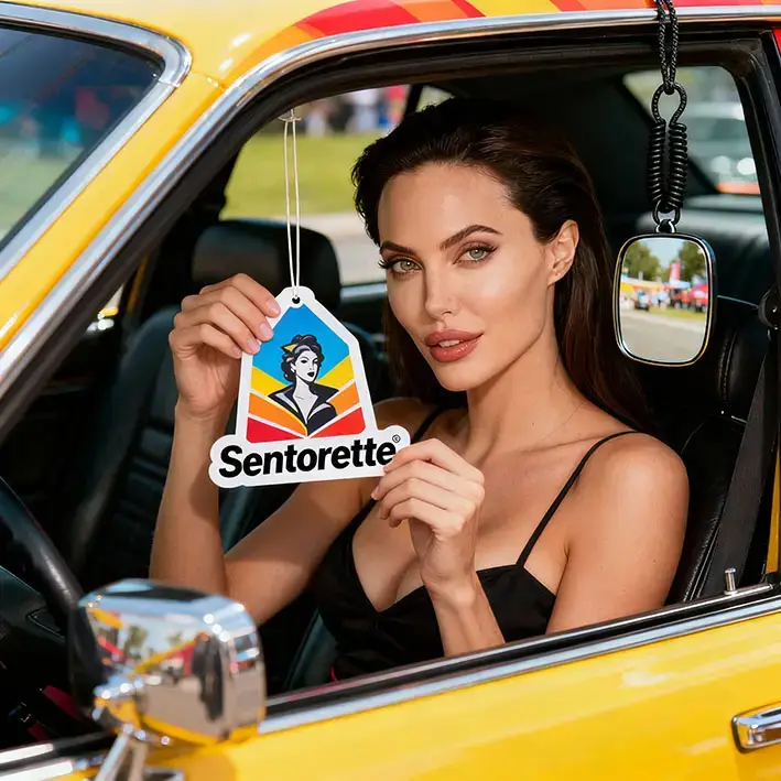 Personalizovaný osvěžovač do auta jako kvalitní merchandising pro promo akce, dny otevřených dveří, prezentace vozů a testovací jízdy﻿﻿